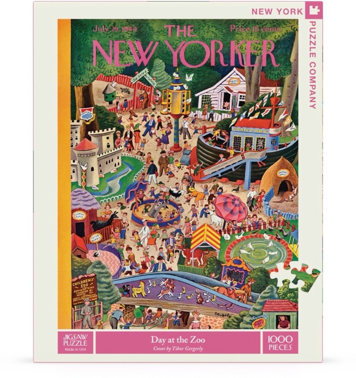 New York Puzzle Company Day at the Zoo 1000 Piece Piece Jigsaw Puzzle